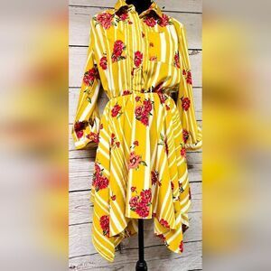Cute yellow casual dress for women